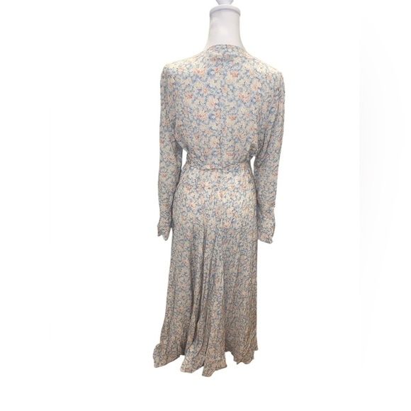 Polo Ralph Lauren  Bishop Sleeve Floral Print  Wrap Dress - Picture 9 of 11